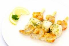 Garnelen-Jakobsmuschel-Spieß